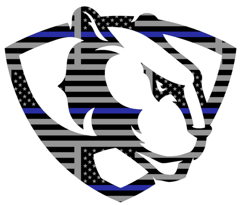 Eastern Illinois Panthers Team Logo Thin Blue Line American Flag Premium DieCut Vinyl Decal PICK SIZE