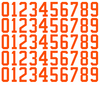 Edmonton Oilers Helmet Jersey Style Vinyl Number Decal Sheet Set of 50 #0-9 - Pick Color & Size