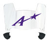 Evansville Purple Aces Mini Football Helmet Visor Shield w/ Clips - PICK VISOR & LOGO COLOR