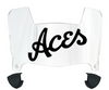 Evansville Purple Aces Mini Football Helmet Visor Shield w/ Clips - PICK VISOR & LOGO COLOR