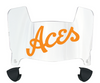 Evansville Purple Aces Mini Football Helmet Visor Shield w/ Clips - PICK VISOR & LOGO COLOR