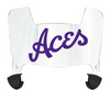 Evansville Purple Aces Mini Football Helmet Visor Shield w/ Clips - PICK VISOR & LOGO COLOR
