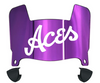 Evansville Purple Aces Mini Football Helmet Visor Shield w/ Clips - PICK VISOR & LOGO COLOR