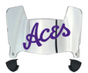 Evansville Purple Aces Mini Football Helmet Visor Shield w/ Clips - PICK VISOR & LOGO COLOR