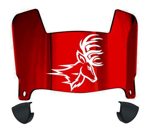 Fairfield Stags Mini Football Helmet Visor Shield w/ Clips - PICK VISOR & LOGO COLOR