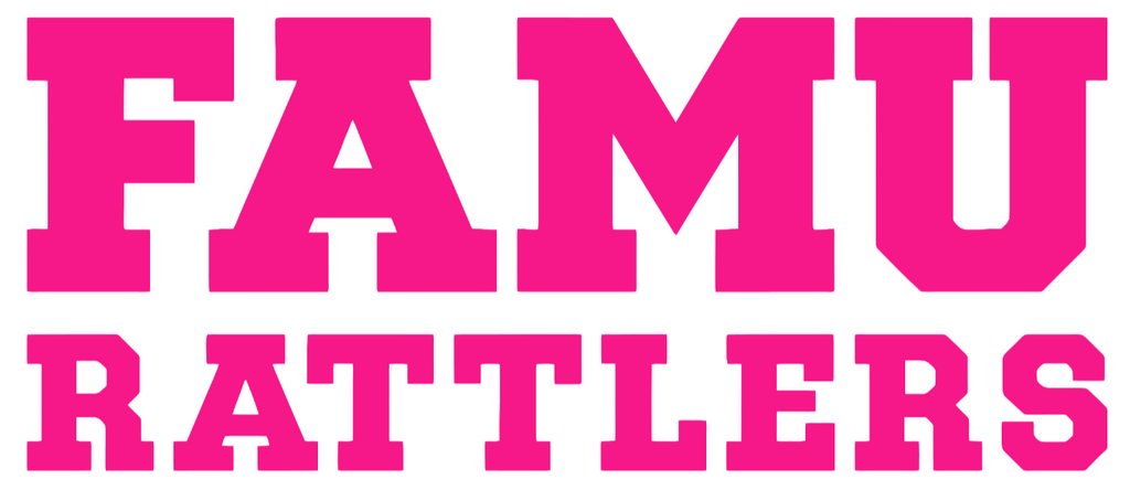 Florida A&M Rattlers Hot Pink FAMU Logo Premium DieCut Vinyl Decal PICK SIZE