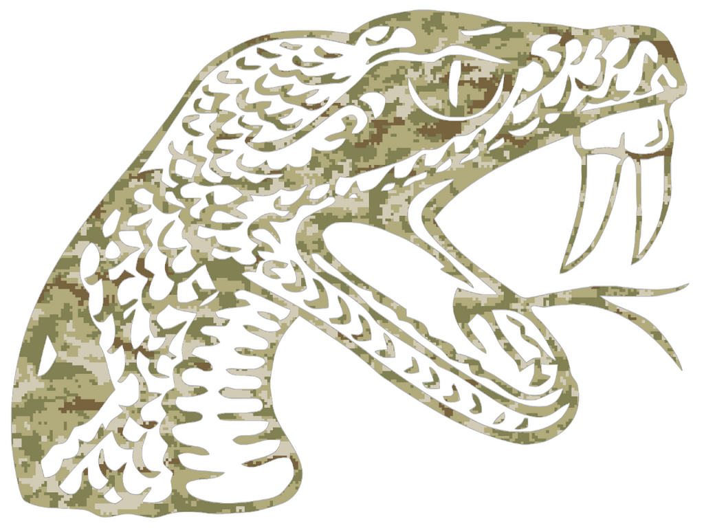 Florida A&M Rattlers Team Logo Salute to Service Camouflage Camo Vinyl Decal PICK SIZE