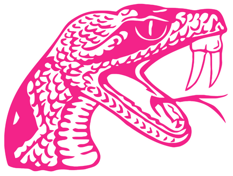 Florida A&M Rattlers Hot Pink Team Logo Premium DieCut Vinyl Decal PICK SIZE