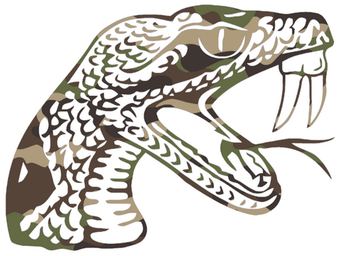 Florida A&M Rattlers Woodland Camo Camouflage Team Logo Premium DieCut Vinyl Decal PICK SIZE