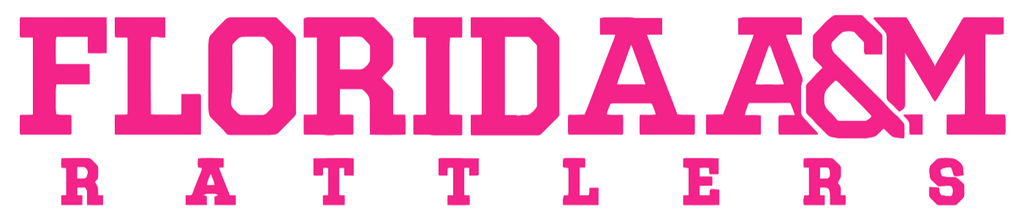 Florida A&M Rattlers Hot Pink Team Name Logo Premium DieCut Vinyl Decal PICK SIZE