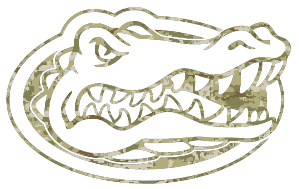 Florida Gators Team Logo Salute to Service Camouflage Camo Vinyl Decal PICK SIZE