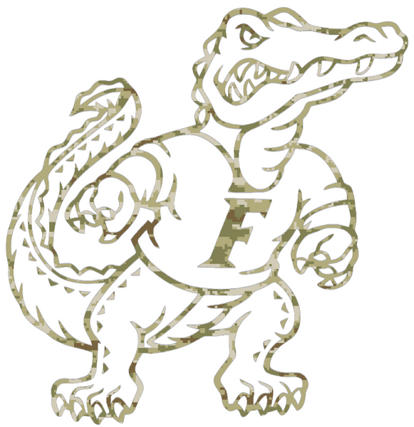 Florida Gators Mascot Logo Salute to Service Camouflage Camo Vinyl Decal PICK SIZE