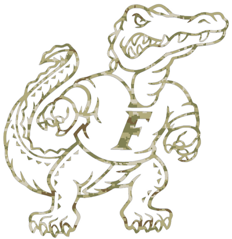 Florida Gators Mascot Logo Salute to Service Camouflage Camo Vinyl Decal PICK SIZE
