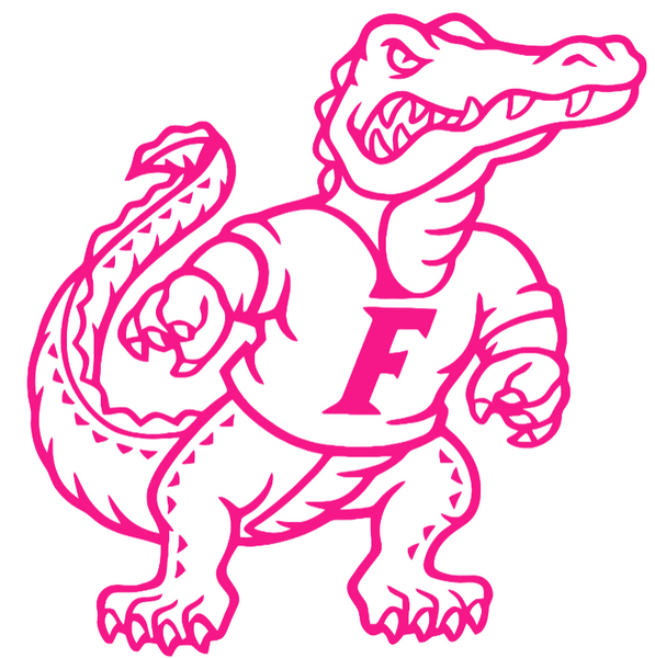 Florida Gators Hot Pink Mascot Logo Premium DieCut Vinyl Decal PICK SIZE