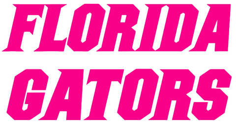 Florida Gators Hot Pink Team Name Logo Premium DieCut Vinyl Decal PICK SIZE