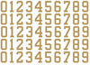 Florida Panthers Helmet Jersey Style Vinyl Number Decal Sheet Set of 50 #0-9 - Pick Color & Size