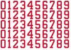 Florida Panthers Helmet Jersey Style Vinyl Number Decal Sheet Set of 50 #0-9 - Pick Color & Size