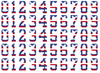 Florida Panthers Helmet Jersey Style Vinyl Number Decal Sheet Set of 50 #0-9 - Pick Color & Size