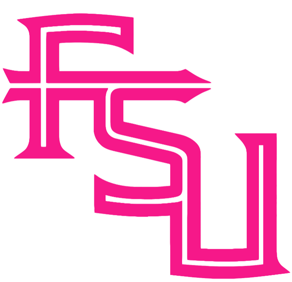 Florida State Seminoles Hot Pink FSU Logo Premium DieCut Vinyl Decal PICK SIZE