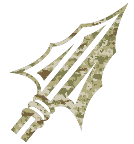 Florida State Seminoles Spear Head Logo Salute to Service Camouflage Camo Vinyl Decal PICK SIZE