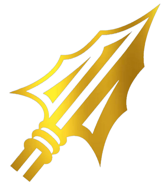 Florida State Seminoles GOLD CHROME MIRROR Spear Head Logo Premium DieCut Vinyl Decal PICK SIZE