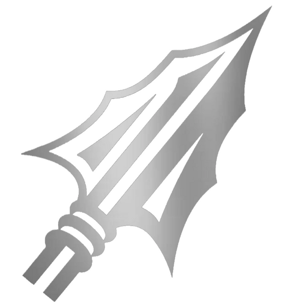 Florida State Seminoles SILVER CHROME MIRROR Spear Head Logo Premium DieCut Vinyl Decal PICK SIZE