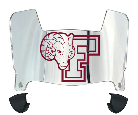 Fordham Rams Mini Football Helmet Visor Shield w/ Clips - PICK VISOR & LOGO COLOR