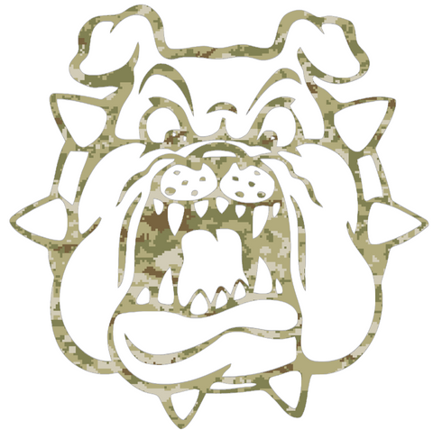 Fresno State Bulldogs Alternate Logo Salute to Service Camouflage Camo Vinyl Decal PICK SIZE