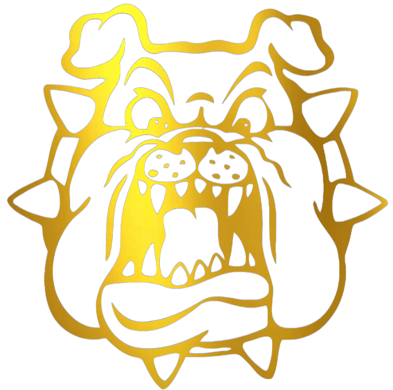 Fresno State Bulldogs GOLD CHROME MIRROR Alternate Logo Premium DieCut Vinyl Decal PICK SIZE