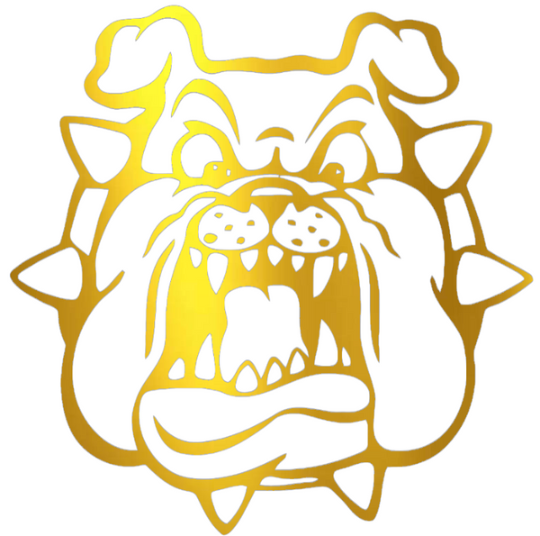 Fresno State Bulldogs GOLD CHROME MIRROR Alternate Logo Premium DieCut Vinyl Decal PICK SIZE