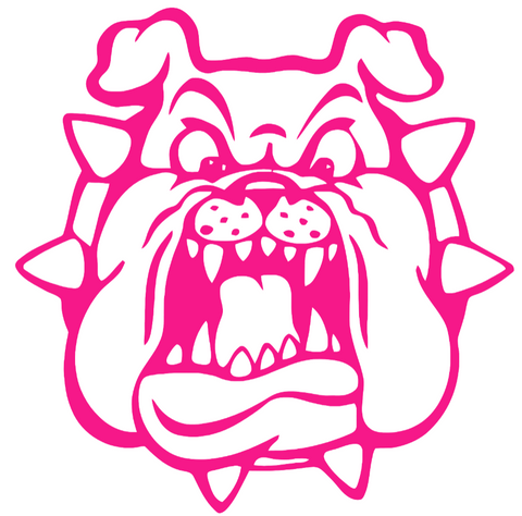 Fresno State Bulldogs Hot Pink Alternate Logo Premium DieCut Vinyl Decal PICK SIZE