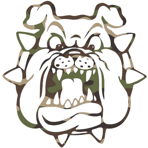 Fresno State Bulldogs Woodland Camo Camouflage Alternate Logo Premium DieCut Vinyl Decal PICK SIZE
