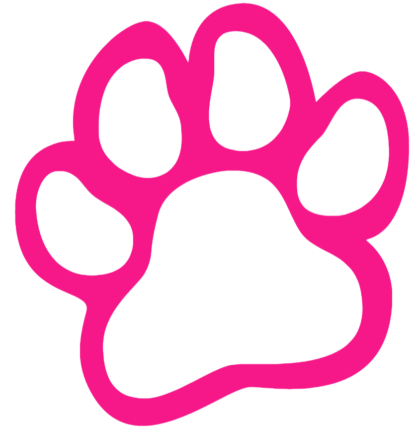 Fresno State Bulldogs Hot Pink Paw Print Logo Premium DieCut Vinyl Decal PICK SIZE