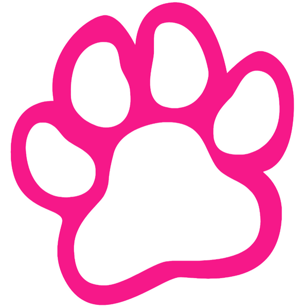 Fresno State Bulldogs Hot Pink Paw Print Logo Premium DieCut Vinyl Decal PICK SIZE