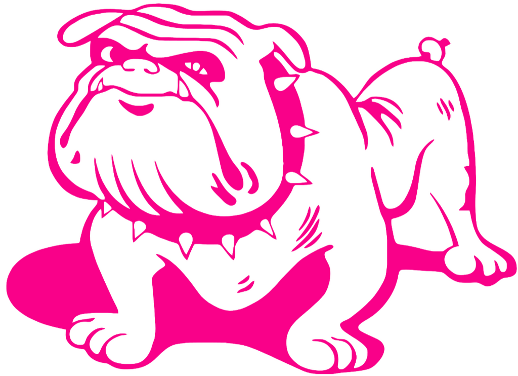 Fresno State Bulldogs Hot Pink Retro Throwback Logo Premium DieCut Vinyl Decal PICK SIZE