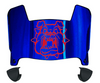 Fresno State Bulldogs Mini Football Helmet Visor Shield w/ Clips - PICK VISOR & LOGO COLOR