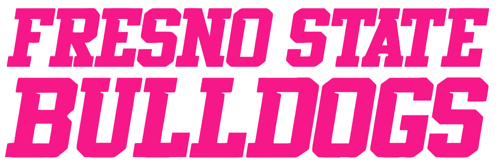 Fresno State Bulldogs Hot Pink Team Name Logo Premium DieCut Vinyl Decal PICK SIZE