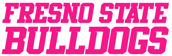 Fresno State Bulldogs Hot Pink Team Name Logo Premium DieCut Vinyl Decal PICK SIZE