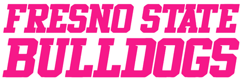 Fresno State Bulldogs Hot Pink Team Name Logo Premium DieCut Vinyl Decal PICK SIZE
