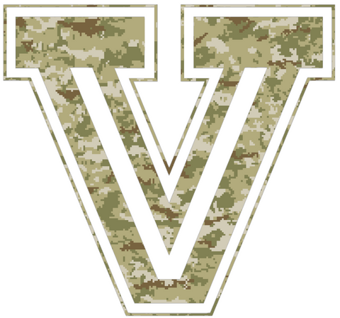 Fresno State Bulldogs San Joaquin Valley V Logo Salute to Service Camouflage Camo Vinyl Decal PICK SIZE