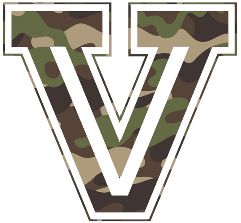Fresno State Bulldogs Woodland Camo Camouflage San Joaquin Valley V Logo Premium DieCut Vinyl Decal PICK SIZE
