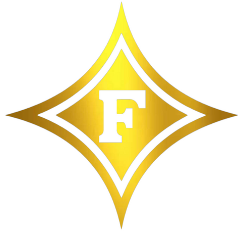Furman Paladins GOLD CHROME MIRROR Team Logo Premium DieCut Vinyl Decal PICK SIZE
