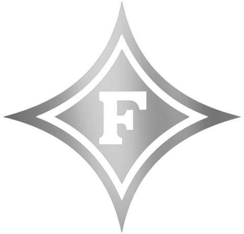 Furman Paladins SILVER CHROME MIRROR Team Logo Premium DieCut Vinyl Decal PICK SIZE
