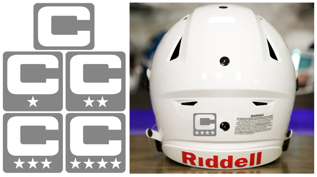 Captain Patch Jersey C Style GRAY Football Helmet Decal - Perfect for Adult & Youth Full Size Football Helmets
