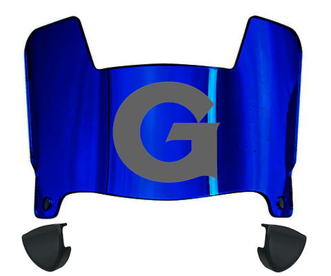 Georgetown Hoyas Mini Football Helmet Visor Shield w/ Clips - PICK VISOR & LOGO COLOR - SportsJewelryProShop
