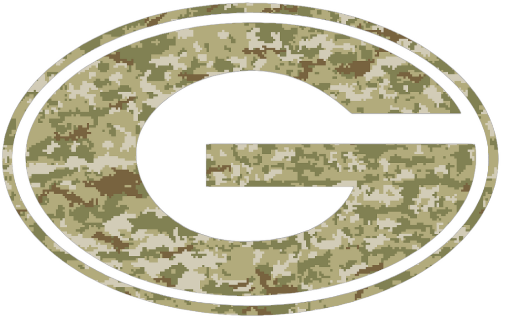 Georgia Bulldogs Team Logo Salute to Service Camouflage Camo Vinyl Decal PICK SIZE