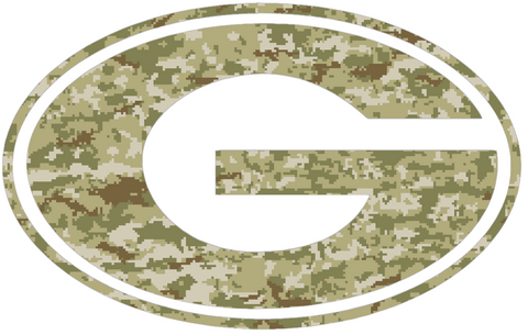 Georgia Bulldogs Team Logo Salute to Service Camouflage Camo Vinyl Decal PICK SIZE
