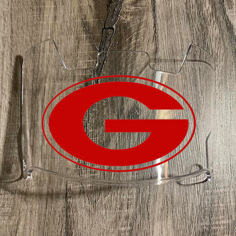 Georgia Bulldogs Full Size Football Helmet Visor Shield w/ Clips - PICK VISOR & LOGO COLOR