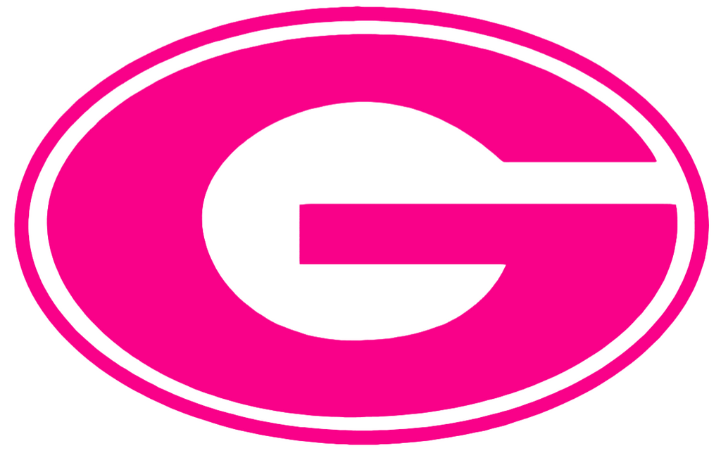 Georgia Bulldogs Hot Pink Team Logo Premium DieCut Vinyl Decal PICK SIZE