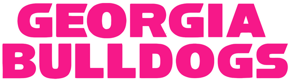 Georgia Bulldogs Hot Pink Team Name Logo Premium DieCut Vinyl Decal PICK SIZE